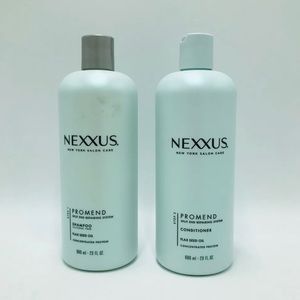 Nexxus Promend Split End Repairing System Shampoo Conditioner Flax Seed 23 oz.
